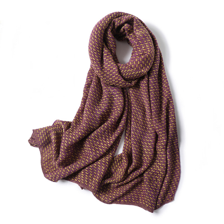 Winter knitted shawl pure color warm cashmere scarf