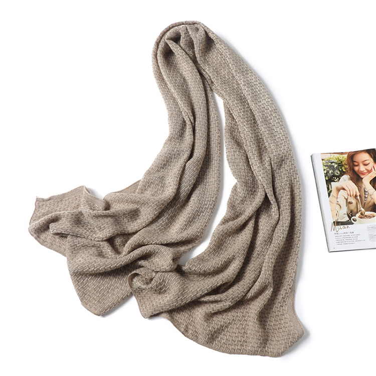 Winter knitted shawl pure color warm cashmere scarf
