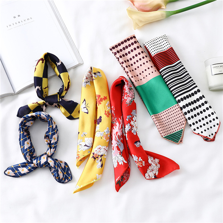 50cm Plain Printed Silk Scarf Wholesale
