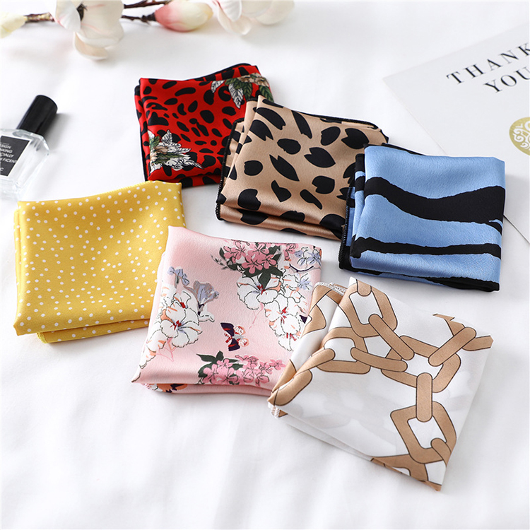 50cm Plain Printed Silk Scarf Wholesale