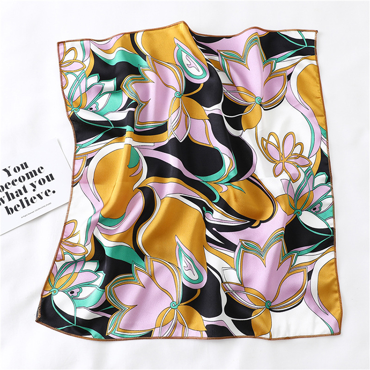 50cm Plain Printed Silk Scarf Wholesale