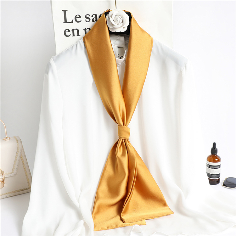 Wholesale long solid color shawl double silk scarf