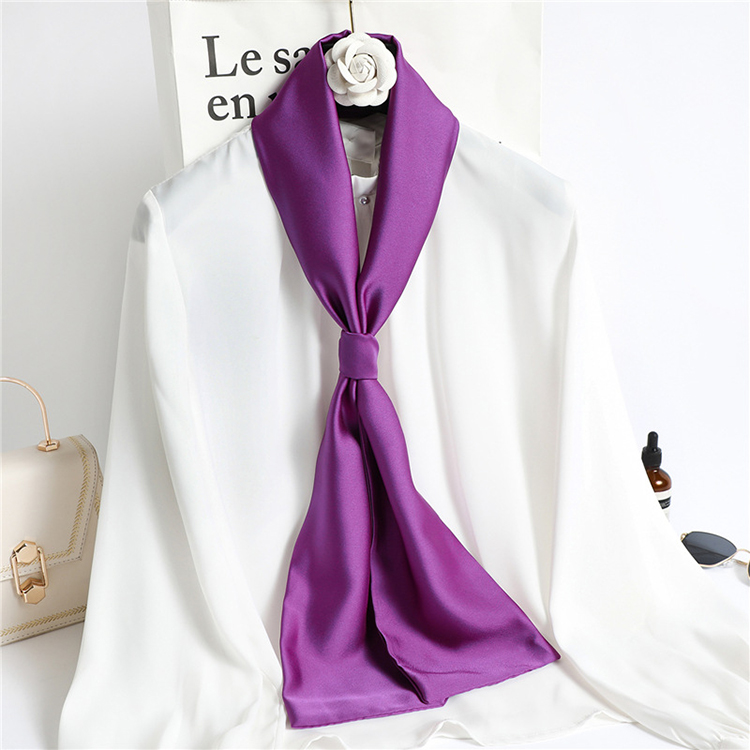Wholesale long solid color shawl double silk scarf