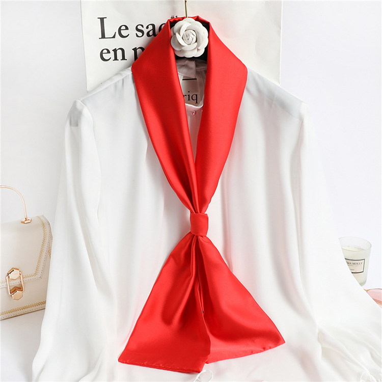 Wholesale long solid color shawl double silk scarf