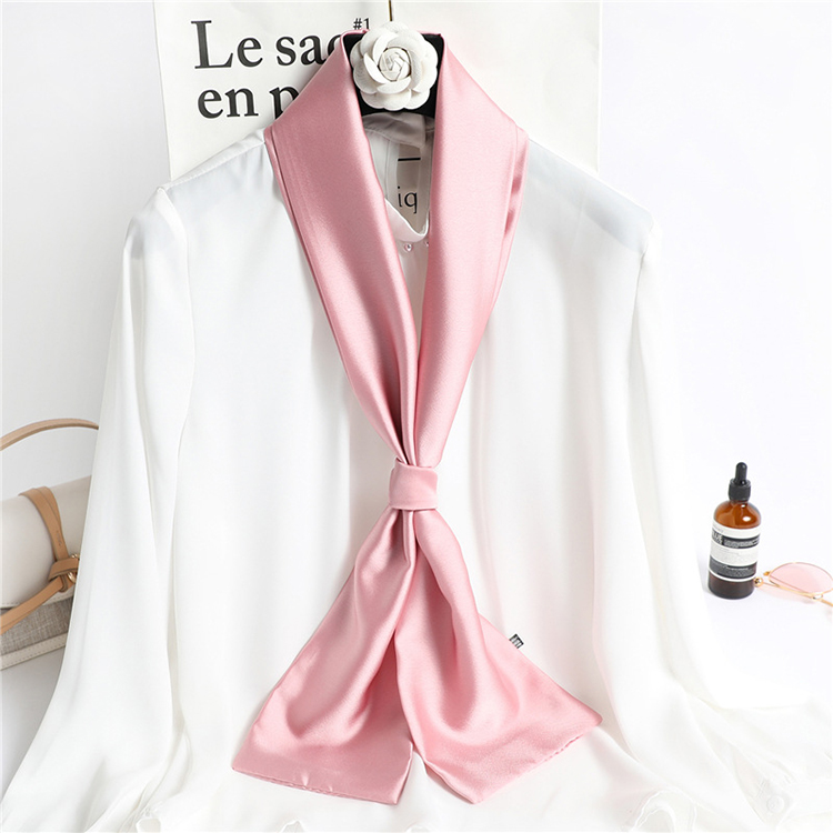 Wholesale long solid color shawl double silk scarf