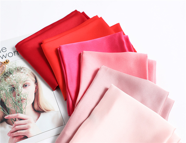 Wholesale long solid color shawl double silk scarf