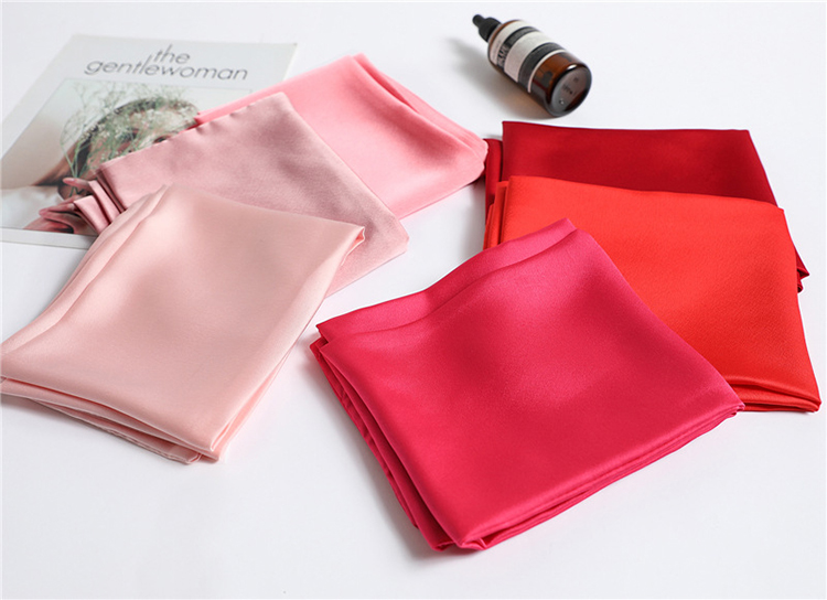 Wholesale long solid color shawl double silk scarf