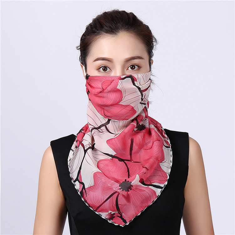 Floral print dustproof chiffon scarf wholesale