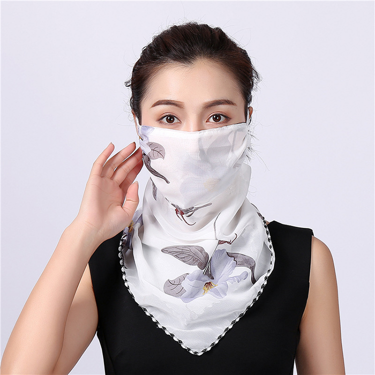 Floral print dustproof chiffon scarf wholesale