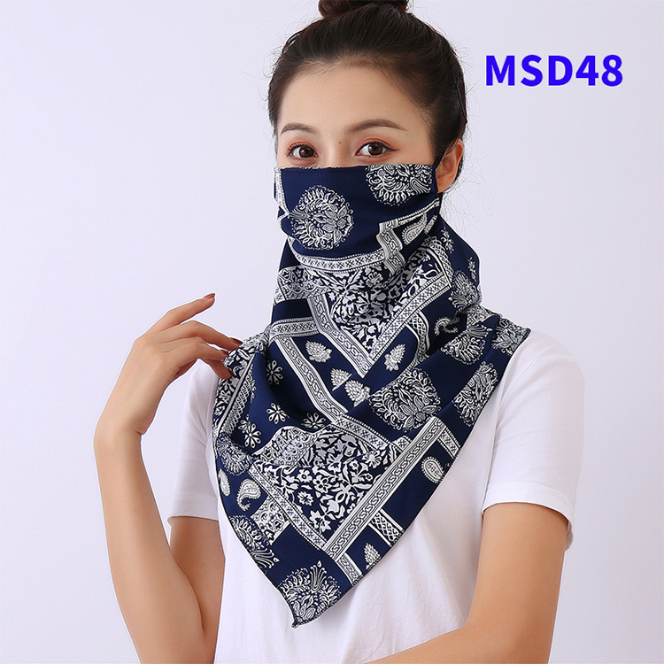 Double layer chiffon hanging ear mask scarf wholesale