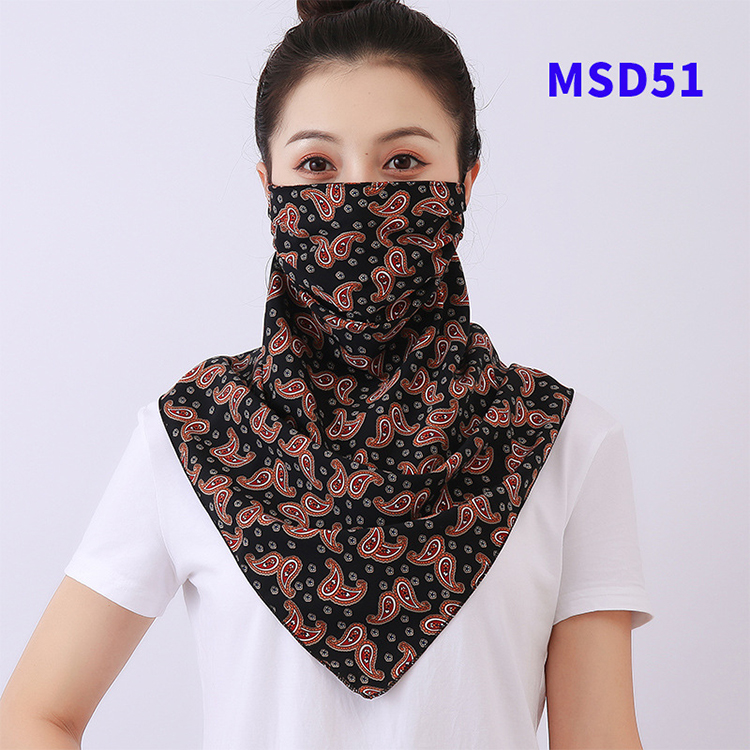 Double layer chiffon hanging ear mask scarf wholesale