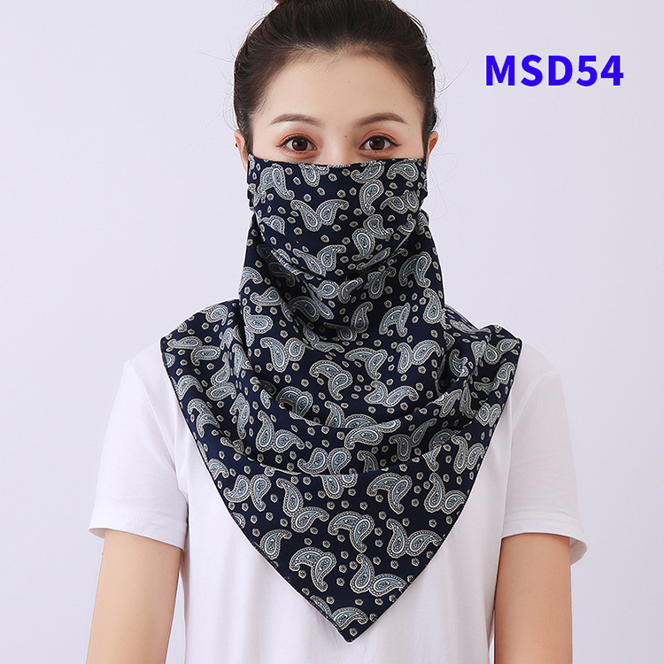 Double layer chiffon hanging ear mask scarf wholesale