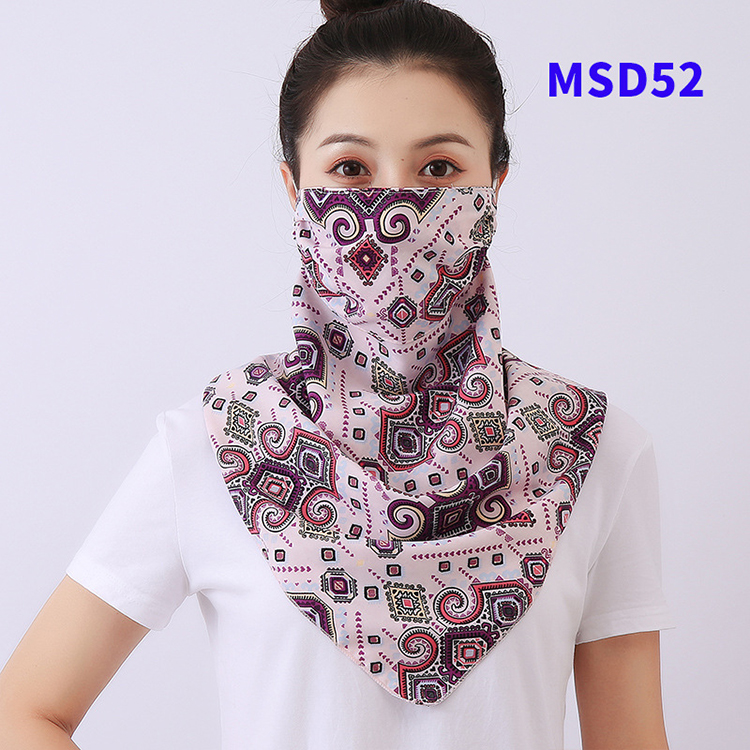 Double layer chiffon hanging ear mask scarf wholesale