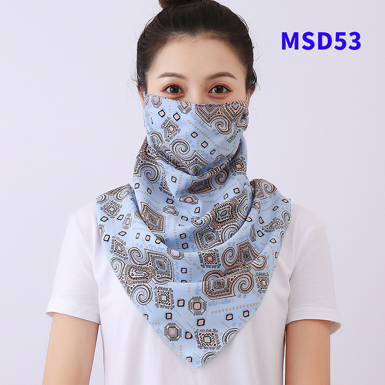 Double layer chiffon hanging ear mask scarf wholesale