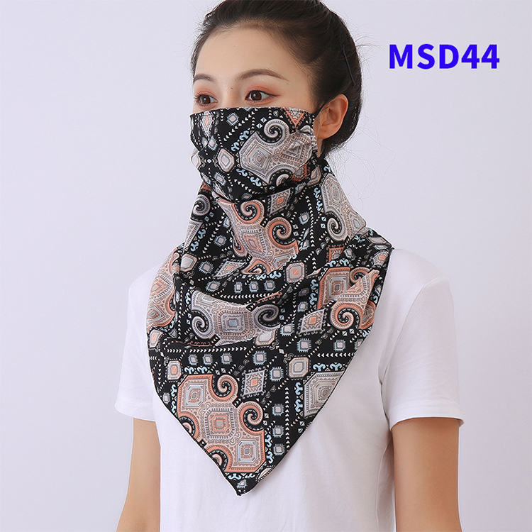 Double layer chiffon hanging ear mask scarf wholesale