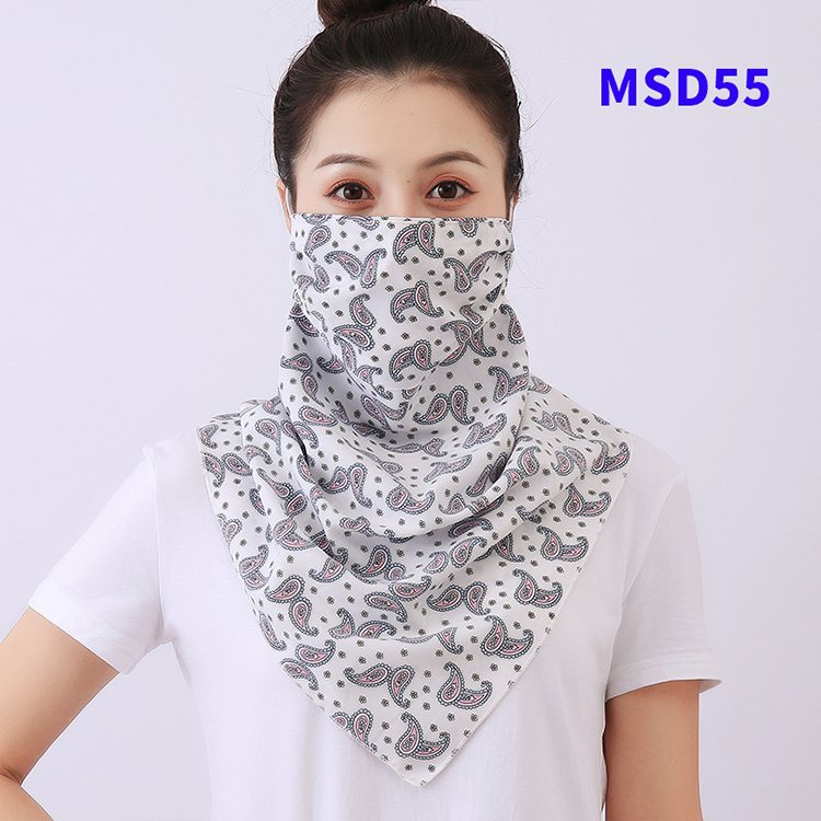 Double layer chiffon hanging ear mask scarf wholesale