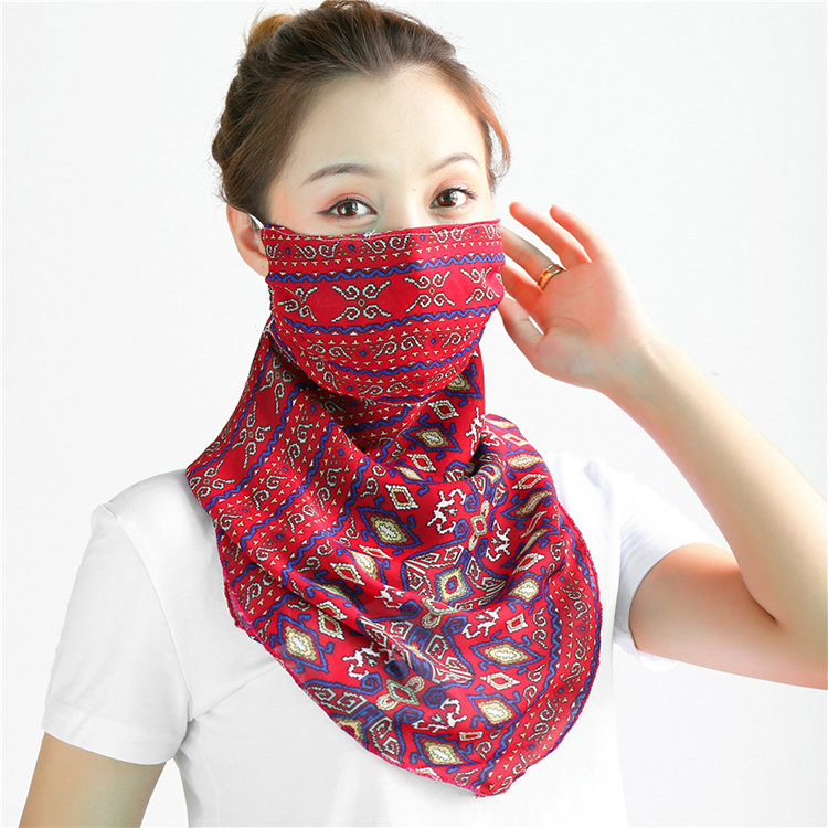 Wholesale printed windproof chiffon veil scarf