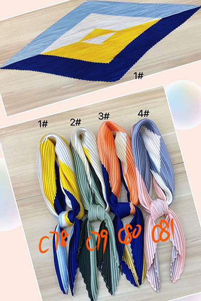 70cm Pleated tie silk scarf Canada