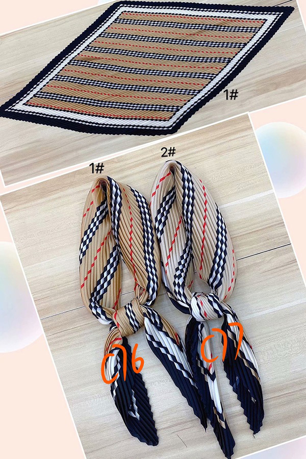 70cm Pleated tie silk scarf Canada