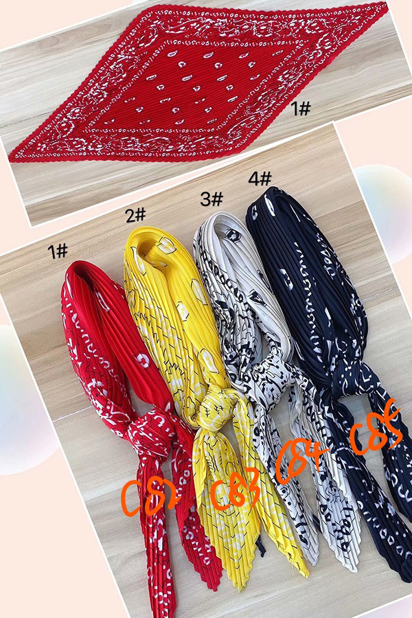 70cm Pleated tie silk scarf Canada