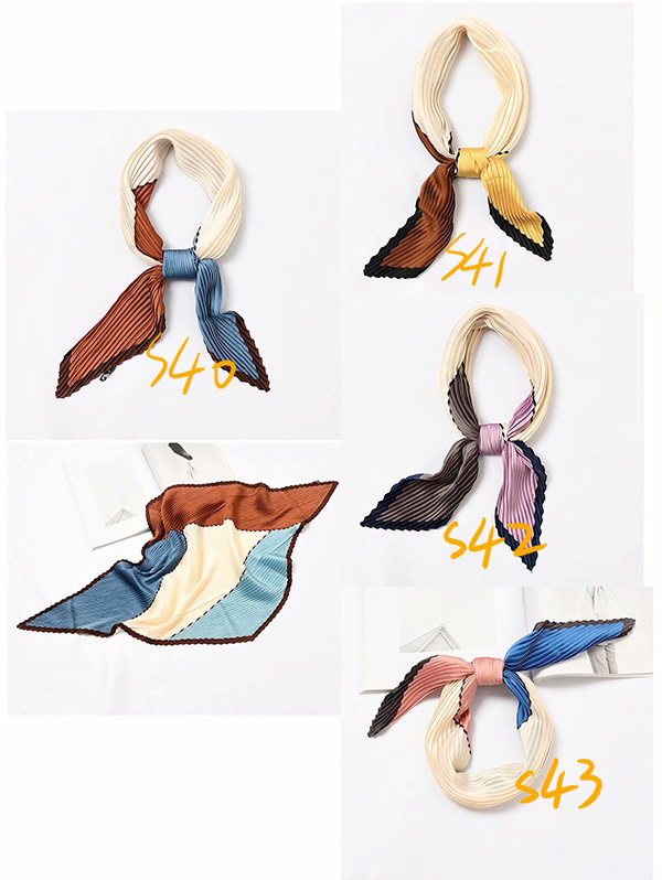 China pleated women's silk scarf gifts