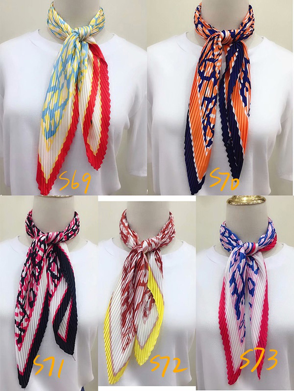 China pleated women's silk scarf gifts