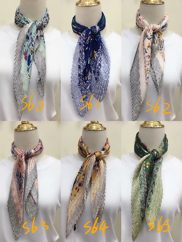 China pleated women's silk scarf gifts