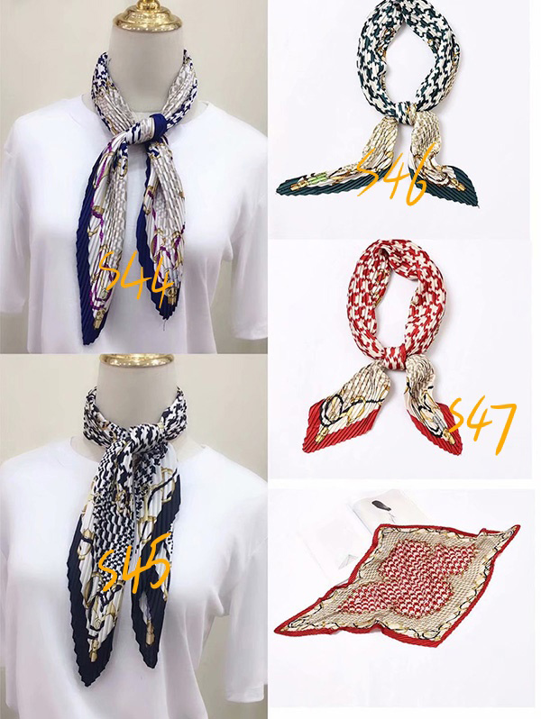 China pleated women's silk scarf gifts