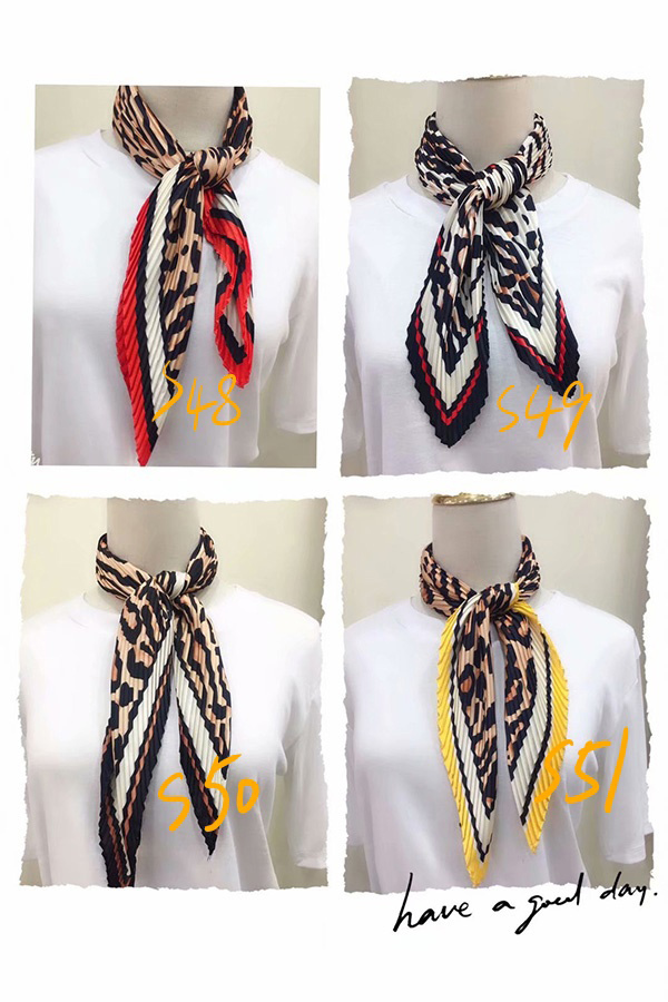 China pleated women's silk scarf gifts
