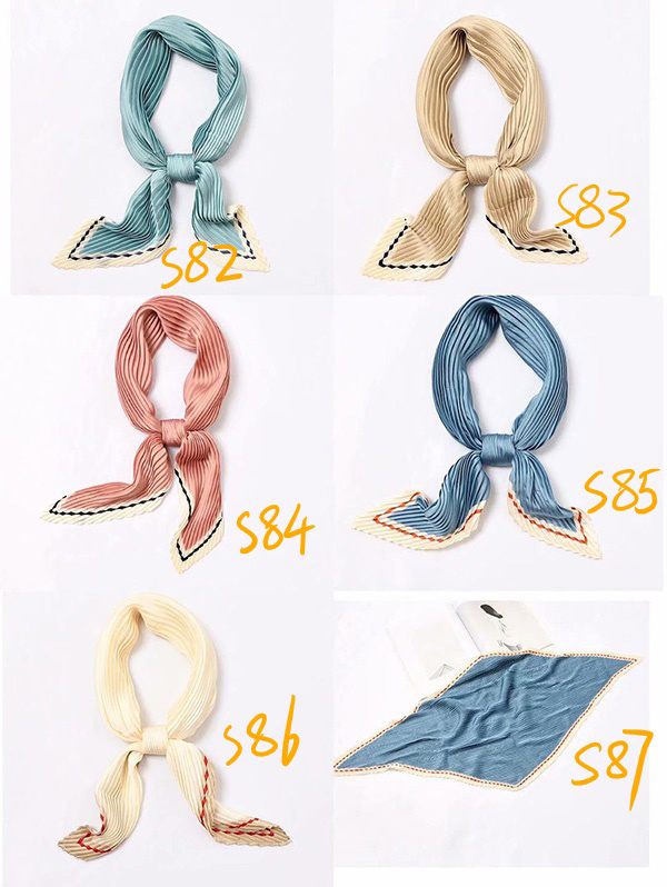 China pleated women's silk scarf gifts