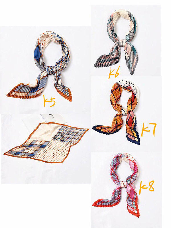 China pleated women's silk scarf gifts