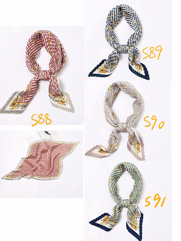 China pleated women's silk scarf gifts