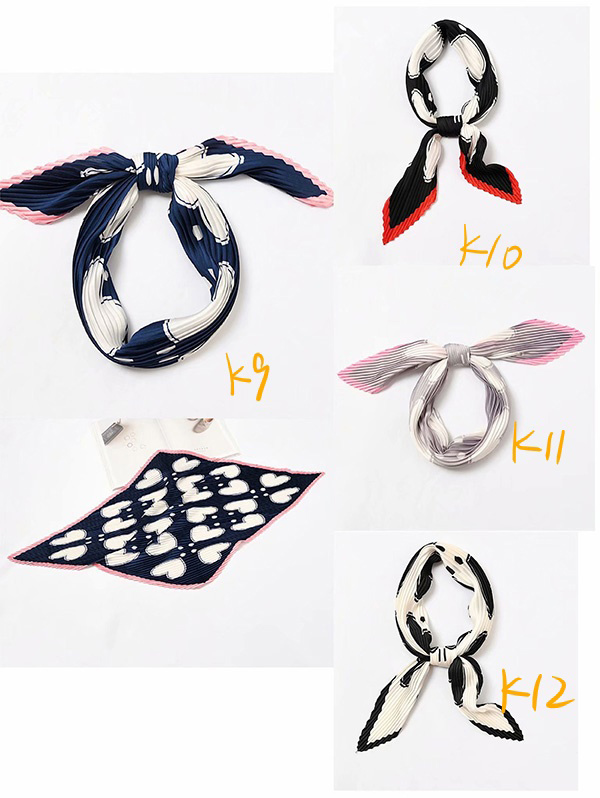 China pleated women's silk scarf gifts