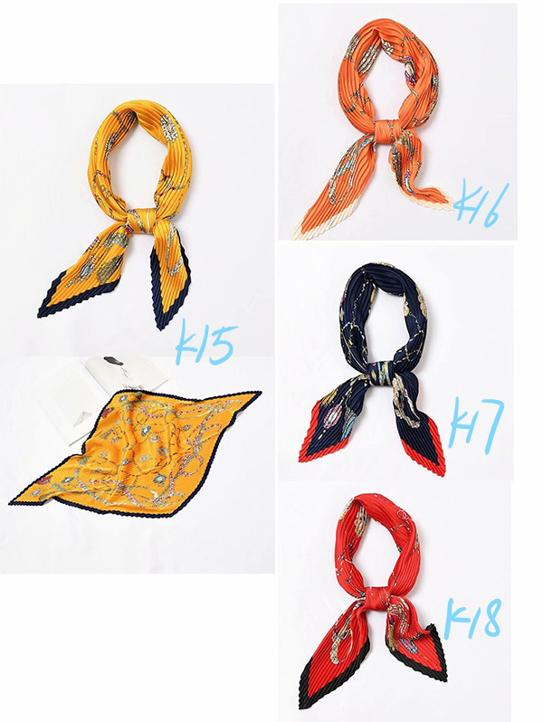 China pleated women's silk scarf gifts