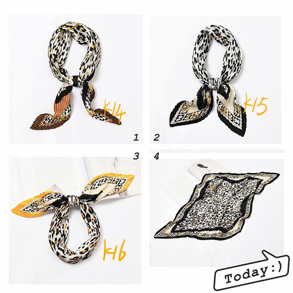 China pleated women's silk scarf gifts