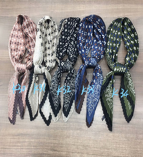 Italian pleated women silk scarf gifts