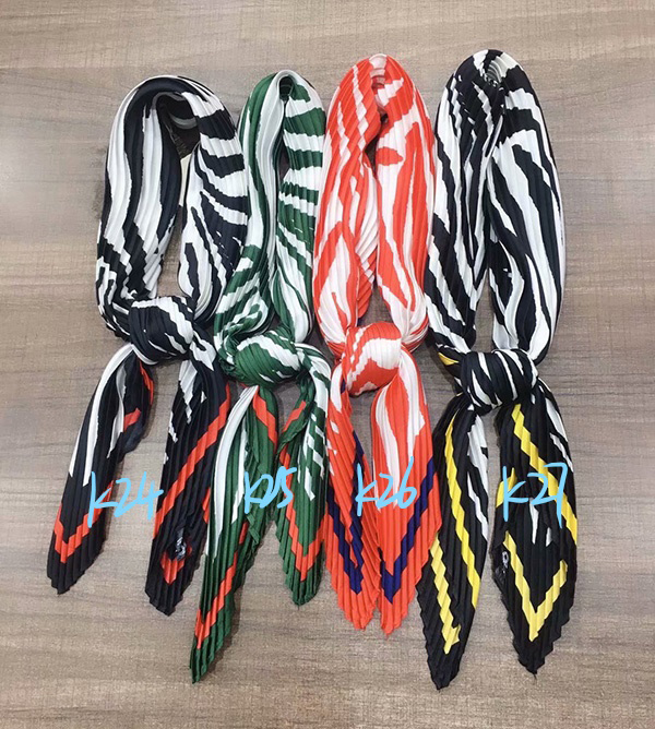 Italian pleated women silk scarf gifts