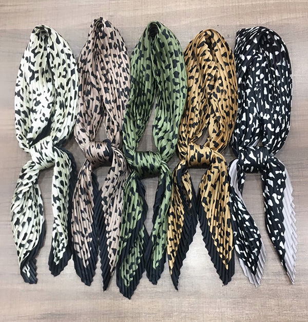 Italian pleated women silk scarf gifts