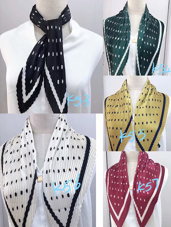 Italian pleated women silk scarf gifts