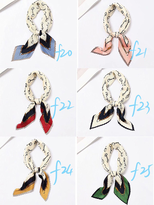 Wholesale pleated fashion women silk scarf