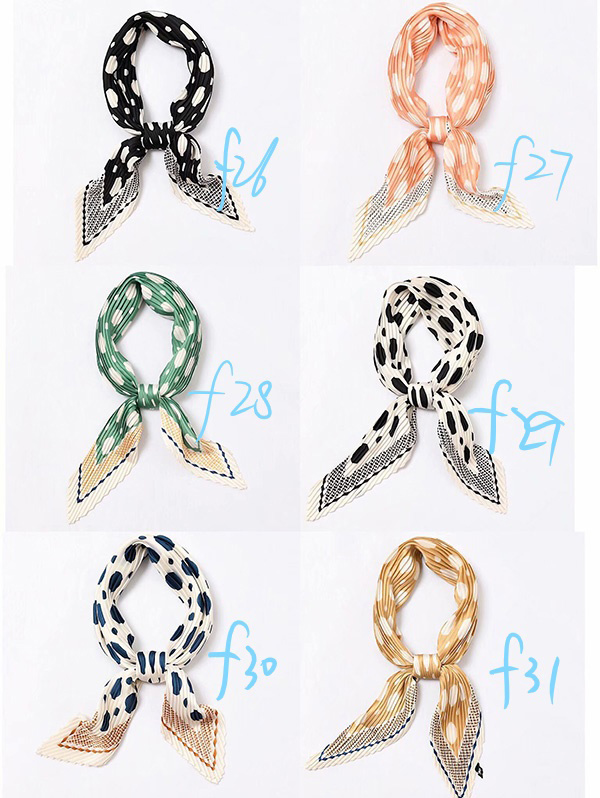 Wholesale pleated fashion women silk scarf