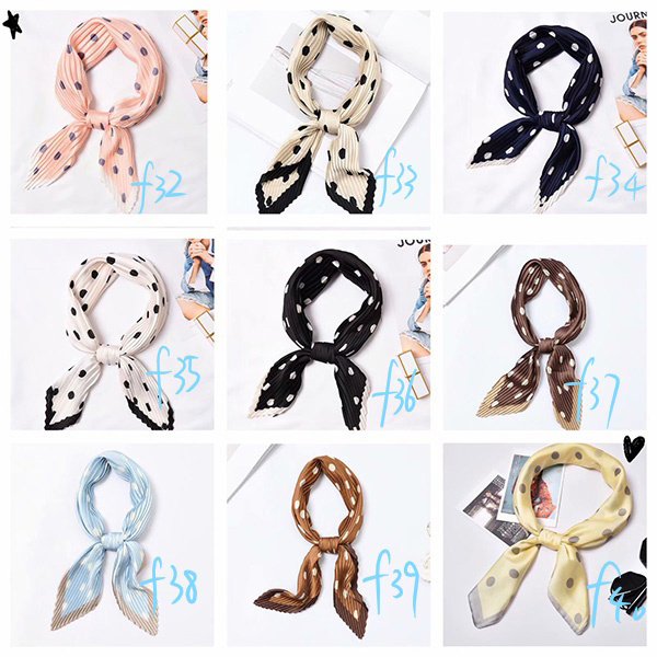 Wholesale pleated fashion women silk scarf