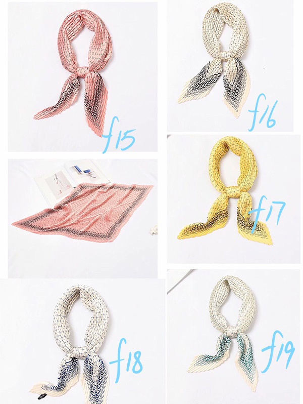 Wholesale pleated fashion women silk scarf