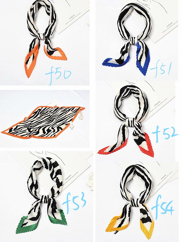 Wholesale pleated fashion women silk scarf