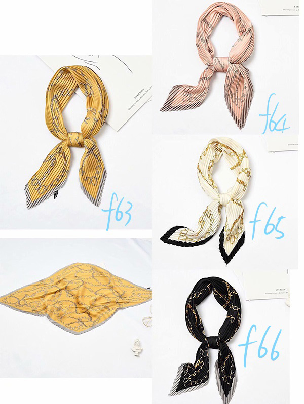 Wholesale pleated fashion women silk scarf