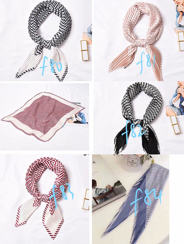 Wholesale pleated fashion women silk scarf