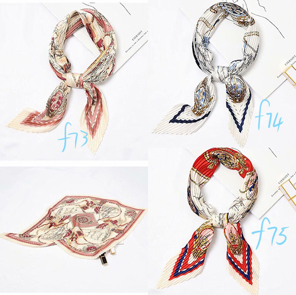 Wholesale pleated fashion women silk scarf
