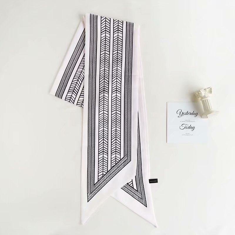 Satin Head Hair Handbag Handle Highlights Scarf Tie Bundle