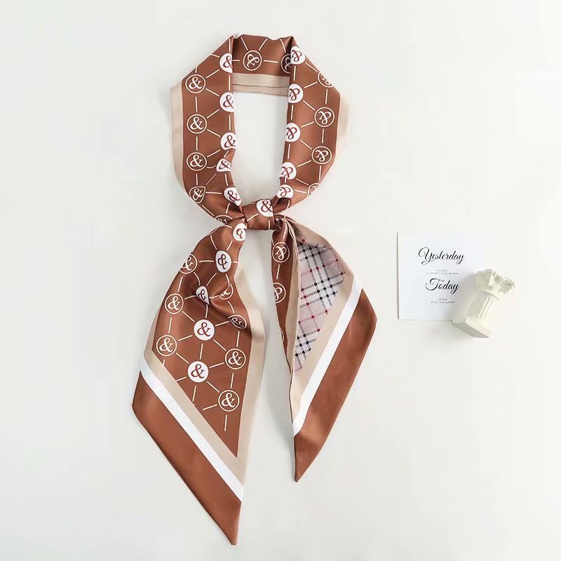 Satin Head Hair Handbag Handle Highlights Scarf Tie Bundle