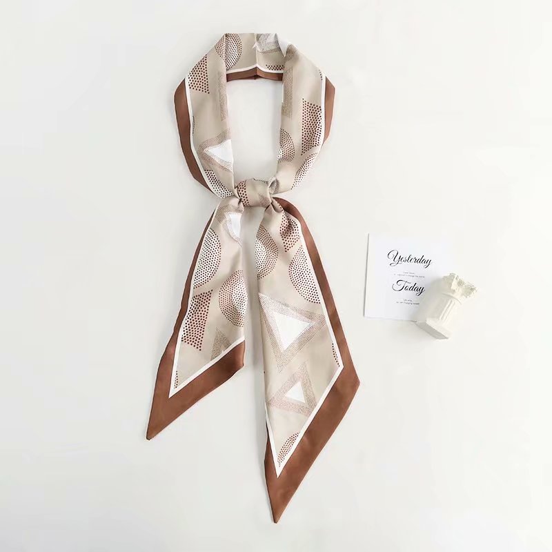 Woman Head Hair silk Tie Scarf